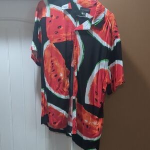No Boundaries Colorful Fruit Print Watermelon Shirt Size XL 46/48
